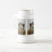 St Patrick's Day Cute Ginger Cat  Bierpul (Voorkant links)