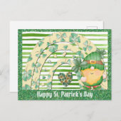 St Patricks Day Cute Gnome Green Shamrock Briefkaart (Voorkant / Achterkant)