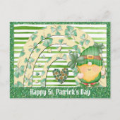 St Patricks Day Cute Gnome Green Shamrock Briefkaart (Voorkant)