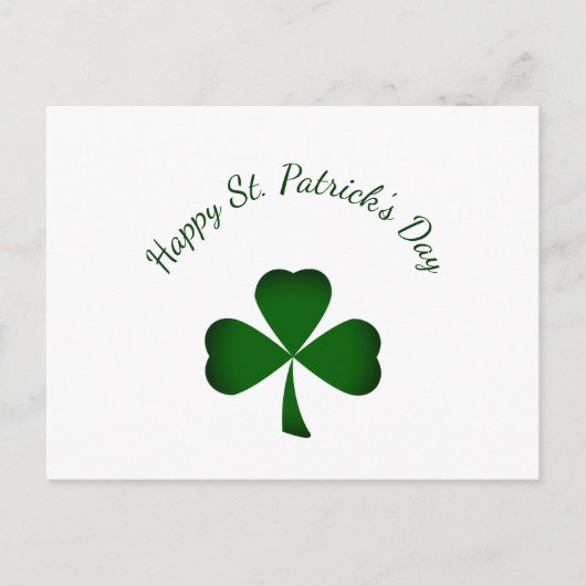 St. Patrick's Day Cute Green Shamrock Feestdagenkaart (Voorkant)
