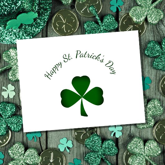 St. Patrick's Day Cute Green Shamrock Feestdagenkaart