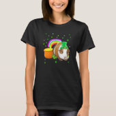 St Patricks Day Cute Guinea Pig Irish Shamrock T-shirt (Voorkant)