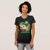 St. Patrick's Day Cute Hedgel Black T shirt (Voorkant volledig)