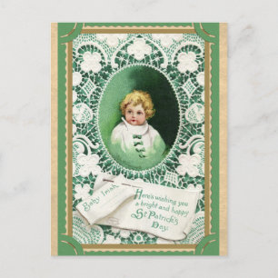St. Patricks Day Cute Irish Baby Briefkaart