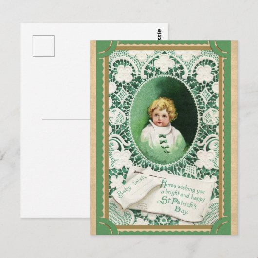  St. Patricks Day Cute Irish Baby Briefkaart (Voorkant / Achterkant)