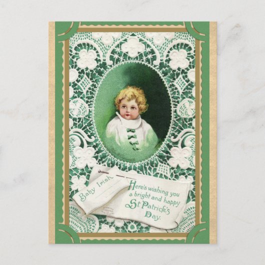  St. Patricks Day Cute Irish Baby Briefkaart (Voorkant)