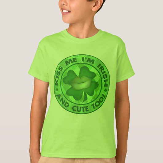 St. Patrick's Day Cute Irish Kiss me T-Shirt (Voorkant)