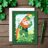 St. Patrick's Day Cute Leprechaun Briefkaart