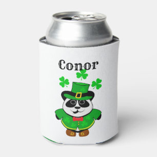 St. Patrick's Day Cute Panda Beer gepersonaliseerd Blikjeskoeler