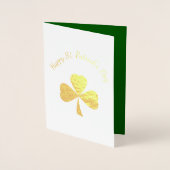 St. Patrick's Day Cute Shamrocks Folie Kaarten (Voorkant)