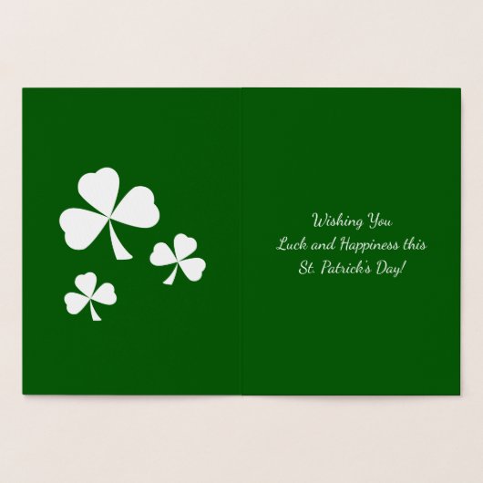 St. Patrick's Day Cute Shamrocks Folie Kaarten (Binnen)