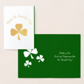 St. Patrick's Day Cute Shamrocks Folie Kaarten (Display)