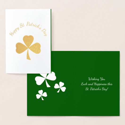 St. Patrick's Day Cute Shamrocks Folie Kaarten (Display)