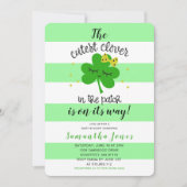 St Patrick's Day Cutest Clover Baby shower Kaart (Voorkant)