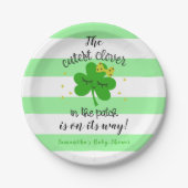 St Patrick's Day Cutest Clover Baby shower Party Papieren Bordje (Voorkant)
