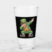 St Patricks Day Dab Dabbing Kabouter In Groen Glas (Voorkant)