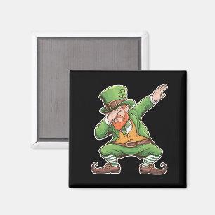 St Patricks Day Dab Dabbing Kabouter In Groen  Magneet