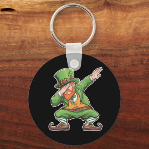 St Patricks Day Dab Dabbing Kabouter In Groen Sleutelhanger