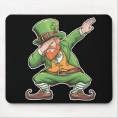 St Patricks Day Dab Dabbing Kabouter in het groen Muismat (Voorkant)