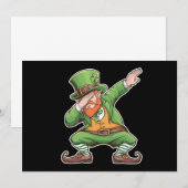 St Patricks Day Dab Dabbing Leprechaun in het groe Bedankkaart (Voorkant / Achterkant)