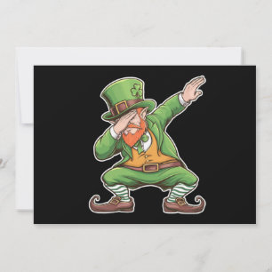 St Patricks Day Dab Dabbing Leprechaun in het groe Bedankkaart