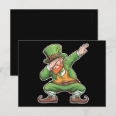 St Patricks Day Dab Dabbing Leprechaun in het groe Briefkaart (Voorkant / Achterkant)