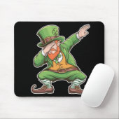 St Patricks Day Dab Dabbing Leprechaun in het groe Muismat (Met muis)
