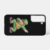 St Patricks Day Dab Dabbing Leprechaun in het groe Samsung Galaxy Hoesje (Achterkant horizontaal)