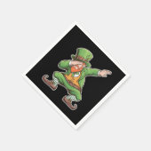 St Patricks Day Dab Dabbing Leprechaun in het groe Servet (Hoek)