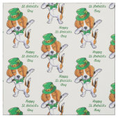 St. Patrick's Day Dabbing Beagle Stof (Swatch)