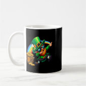 St Patricks Day Dabbing Bitcoin Rainbow Leprechaun Koffiemok (Links)