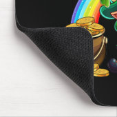 St Patricks Day Dabbing Bitcoin Rainbow Leprechaun Muismat (Hoek)