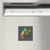 St Patricks Day Dabbing Bitcoin Regenboog Leprecha Magneet (Insitu (Vaatwasser))