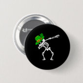 St. Patrick's Day Dabbing Dab Skeleton Irish Fun Ronde Button 5,7 Cm (Voorkant /achterkant)