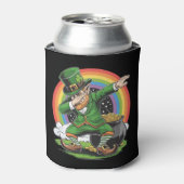 St. Patrick's Day Dabbing Kabouter Dab Dans Blikjeskoeler (Blikje Voorkant)