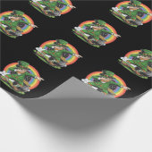 St Patricks Day Dabbing Kabouter Dab Dans Cadeaupapier (Hoek)