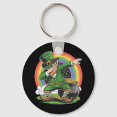 St Patricks Day Dabbing Kabouter Dab Dans  Sleutelhanger (Voorkant)
