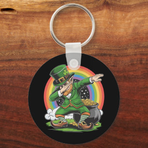St Patricks Day Dabbing Kabouter Dab Dans  Sleutelhanger