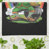 St Patricks Day Dabbing Kabouter Dab Dans  Theedoek (Gevouwen)