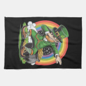 St Patricks Day Dabbing Kabouter Dab Dans  Theedoek (Horizontaal)