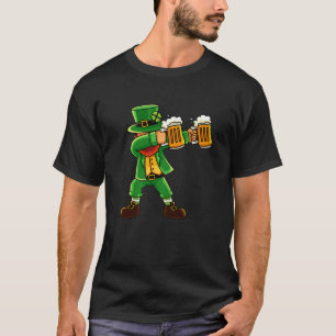 St Patrick's Day Dabbing Kabouter Ierse Dwerg Bier T-shirt