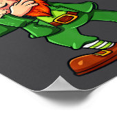 St Patricks Day Dabbing Kabouter Ierse Jongens Mei Poster (Hoek)