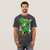 St Patricks Day Dabbing Leprechaun Boys Kinder Man T-shirt (Voorkant volledig)
