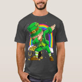 St Patricks Day Dabbing Leprechaun Boys Kinder Man T-shirt (Voorkant)