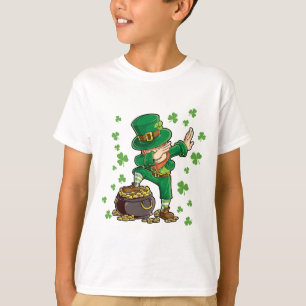 St Patricks Day Dabbing Leprechaun Boys kinder T-shirt