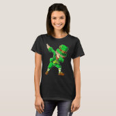 St Patricks Day Dabbing Leprechaun Boys Men Dab Da T-shirt (Voorkant volledig)