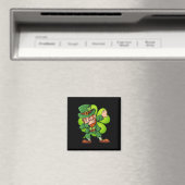 St Patricks Day Dabbing Leprechaun Clover Boys Gir Magneet (Insitu (Vaatwasser))