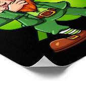St Patricks Day Dabbing Leprechaun Clover Boys Gir Poster (Hoek)