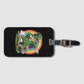 St Patricks Day Dabbing Leprechaun Dab Dance Bagagelabel (Voorkant (horizontaal))