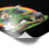 St Patricks Day Dabbing Leprechaun Dab Dance Foto Afdruk (Hoek)